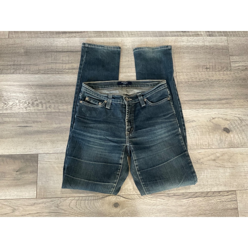 Karen Kane Denim Womens Size 4 Dark Wash Straight Leg Jeans Stretch Blue